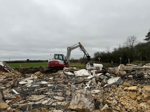 Bens Demolition Division job Bungalow and garage demolition, Broughton Gifford near Melksham photo number 12