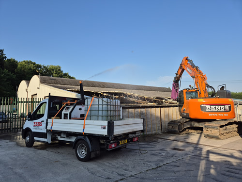 Bens Demolition Division job Wet drop assy roof sheets and take down building photo number 6