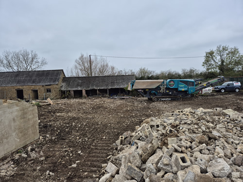 Bens Demolition Division job Farm in Dursley remove asbestos roofs and demolish photo number 2