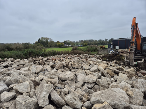 Bens Demolition Division job Farm in Dursley remove asbestos roofs and demolish photo number 3