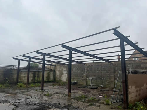 Bens Demolition Division job Farm in Dursley remove asbestos roofs and demolish photo number 8