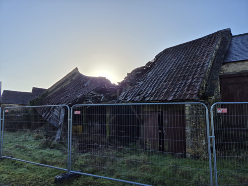 Bens Demolition Division photo Remove clapped roofs Badminton estate