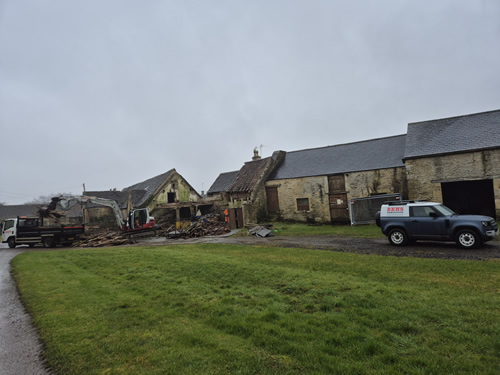 Bens Demolition Division job Remove clapped roofs Badminton estate photo number 4