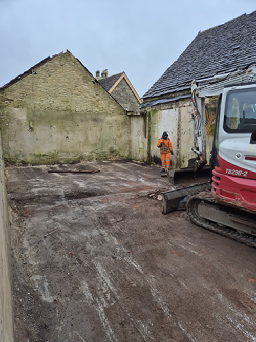 Bens Demolition Division job Remove clapped roofs Badminton estate photo number 6