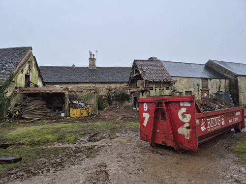 Bens Demolition Division job Remove clapped roofs Badminton estate photo number 7