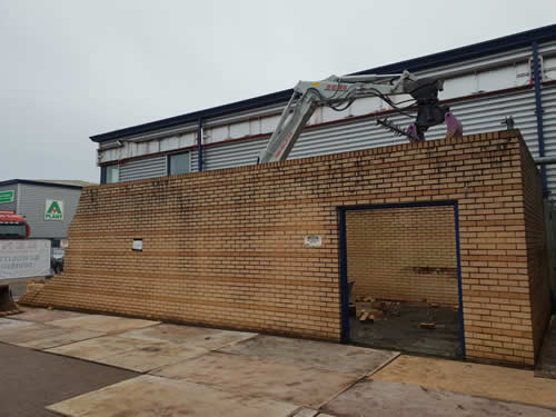 Bens Demolition Division job Commercial building demolition at Merchants Trade Park, Feeder Road, Bristol for Court Construction photo number 3