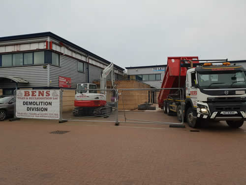 Bens Demolition Division job Commercial building demolition at Merchants Trade Park, Feeder Road, Bristol for Court Construction photo number 4