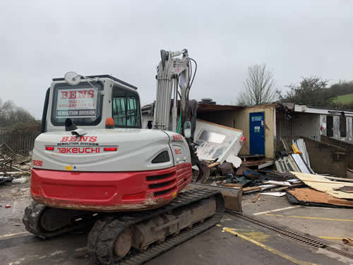 Bens Demolition Division job Council Yard Buildings, Radstock For BAINES photo number 4