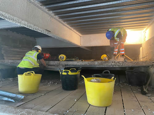 Bens Demolition Division job Remove concrete floor, walls, from sound proof room at UWE for Lancer Scott photo number 3